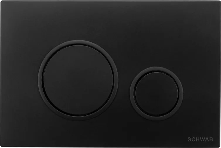 Set rezervor incastrat Schwab cu clapeta de actionare negru mat, Schwab Vela