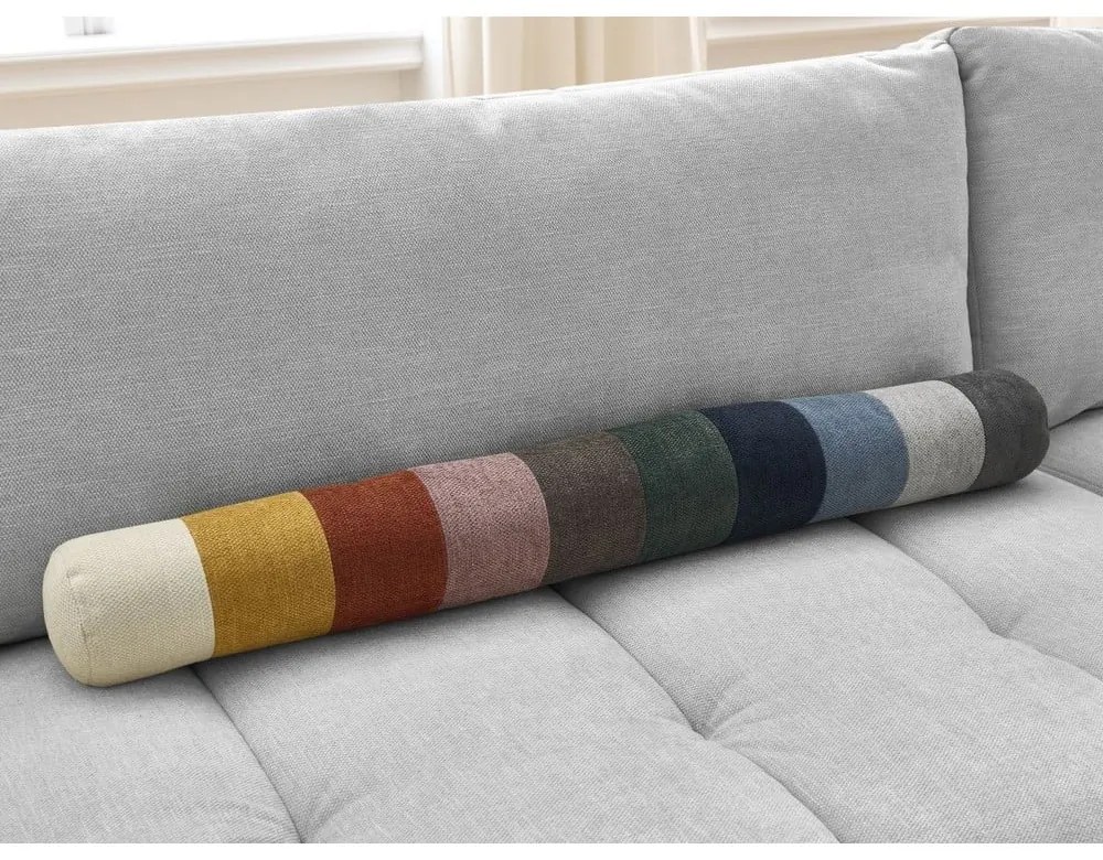 Colțar gri deschis extensibil/cu spațiu de depozitare (cu colț pe partea dreaptă/în formă de ”L”) Fuji – Bobochic Paris