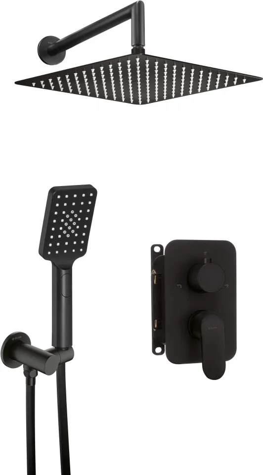 Alpinia Black set de dus cu montaj incastrat finisaj negru BXYZNGAM