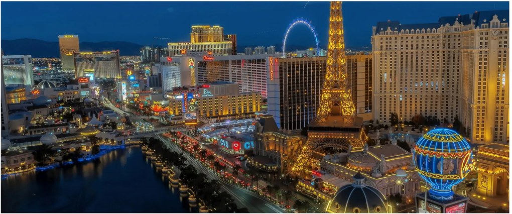 Tablou cu Las Vegas nocturn (120x50 cm)