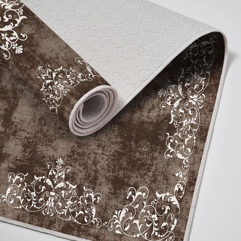 Covorașe de baie maro 2 buc. 60x100 cm – Foutastic