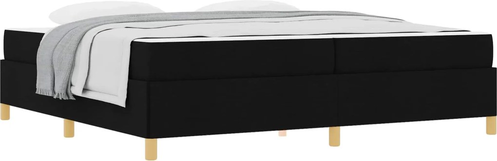 vidaXL Cadru de pat cu saltea Negru 200 x 200 cm țesătură
