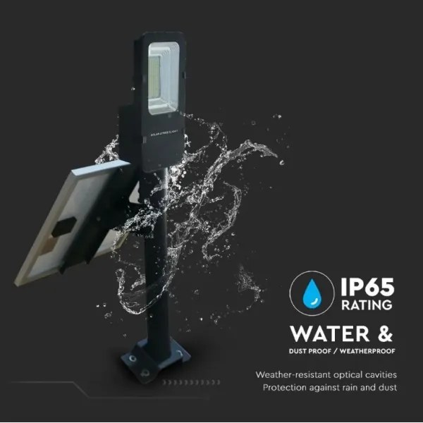 Lampă solară stradală LED dimabilă 50W 6,4V 6000K IP65 cu DO