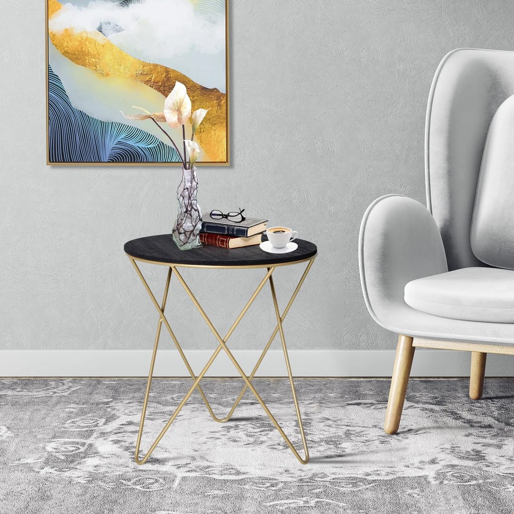 HomCom masuta design modern geometric, Φ43x48 cm | AOSOM RO