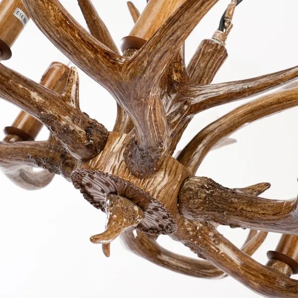 Brilagi - Candelabru suspendat pe lanț DEER 6xE14/10W/230V, Ø 70 cm