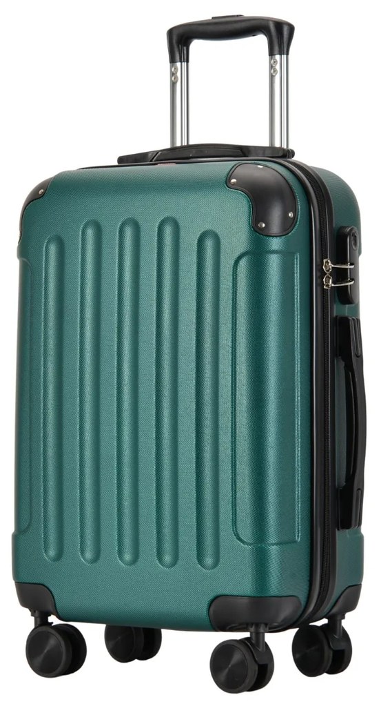 BONTOUR VERTICAL 4 roți cabină valiză 55x40x20cm verde