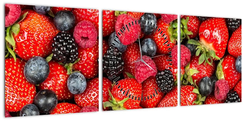 Tablou - Încărcătură de fructe (cu ceas) (90x30 cm)