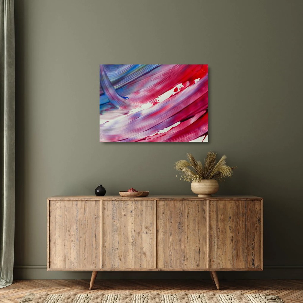 Tablou pe sticlă - culorile rozalbaste (70x50 cm)