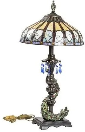 Lampa de masa Tiffany Paun h 72 cm