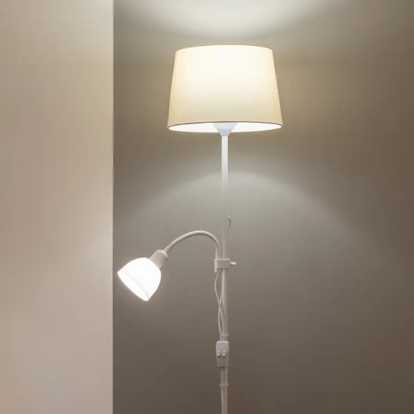 Brilagi - Lampadar CERIA 2 în 1 1xE27/100W/230V + 1xE14/25W alb/bej