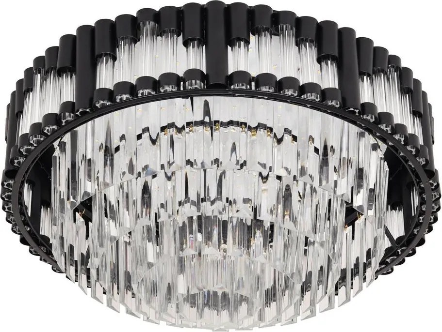 Brilagi - Plafonieră LED dimabilă CROWN LED/41W/230V diam. 48 cm neagră + telecomandă