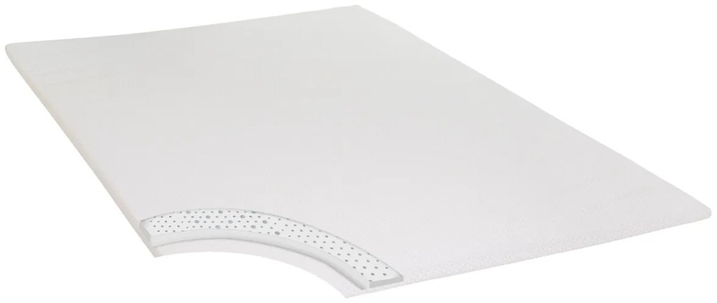 Topper Green Future, Silver Latex, 90 x 200 cm, H 4 cm, husa detasabila