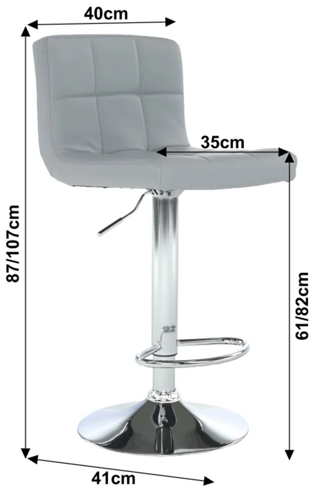 Scaun tip bar Kaisa (gri). 1001131
