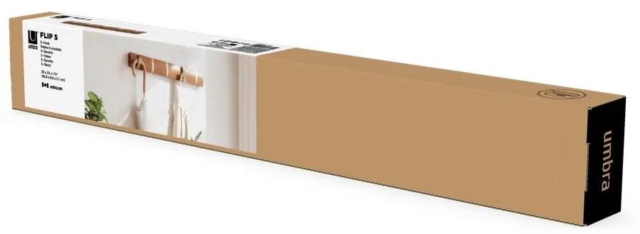 Cuier de perete maro din lemn de plop Flip – Umbra