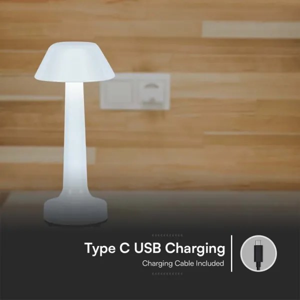 Lampă de birou LED încărcabilă, reglabilă, 1W, 5V, 3000-6000K, albă