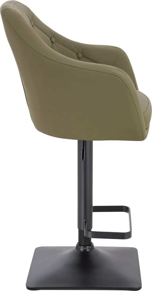 HR831KW Scaun Khaki Piele Ecologica Premium Soft cu Bază Neagră