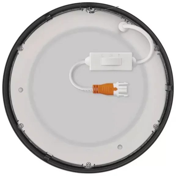 Plafonieră LED/12,5W/230V 3000/3500/4000K d. 17 cm negru