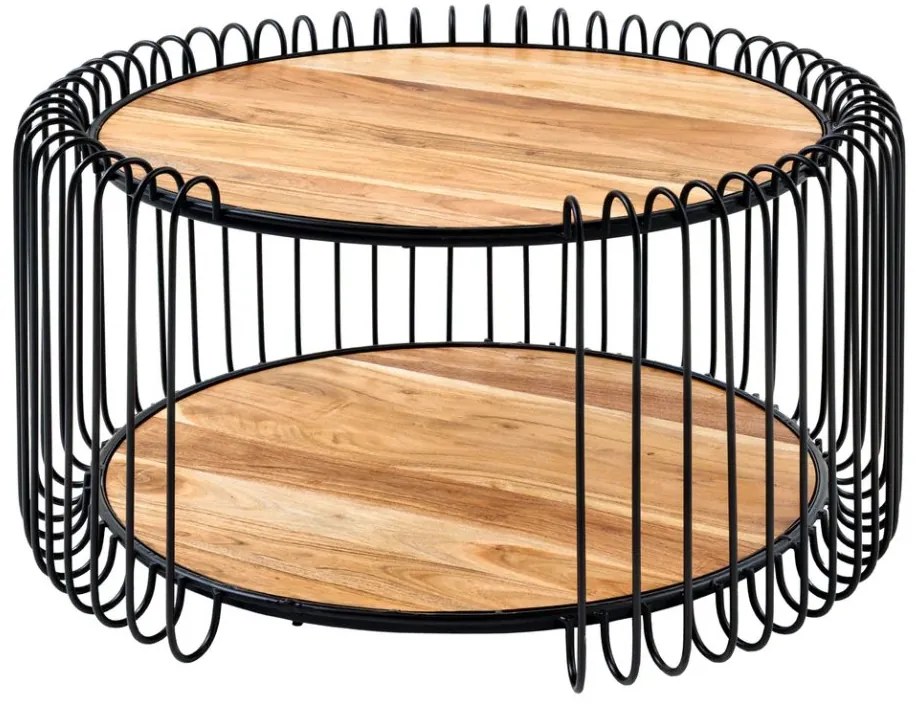 Masuta de cafea, Metal, Lemn, TRUE ELEMENTS 70cm