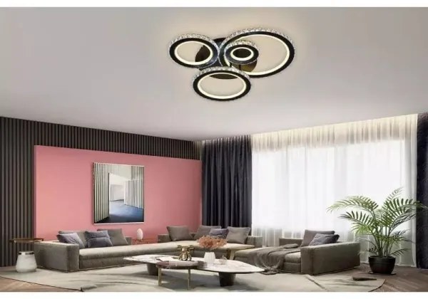 Lustră LED dimabilă aplicată LED/120W/230V 3000-6500K + telecomandă