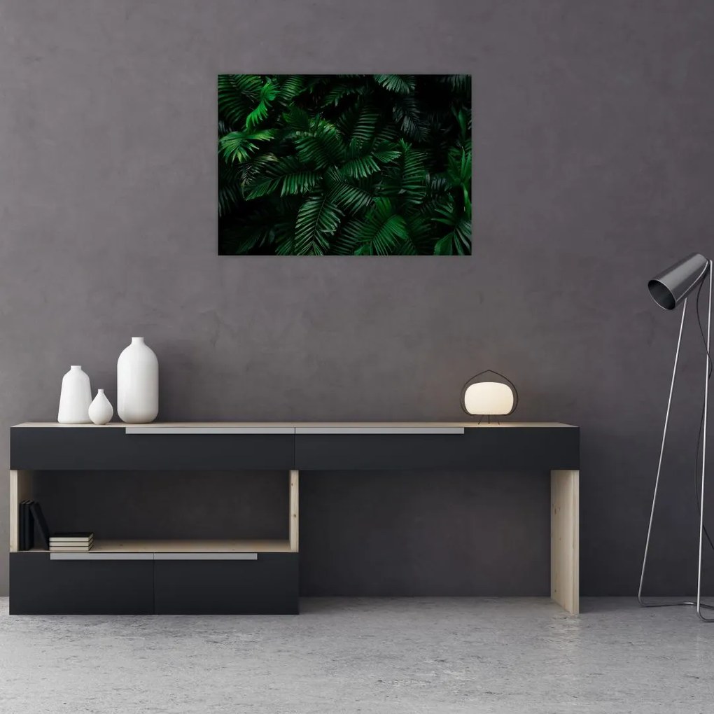 Tablou pe sticlă - Păpădii tropicale (70x50 cm)
