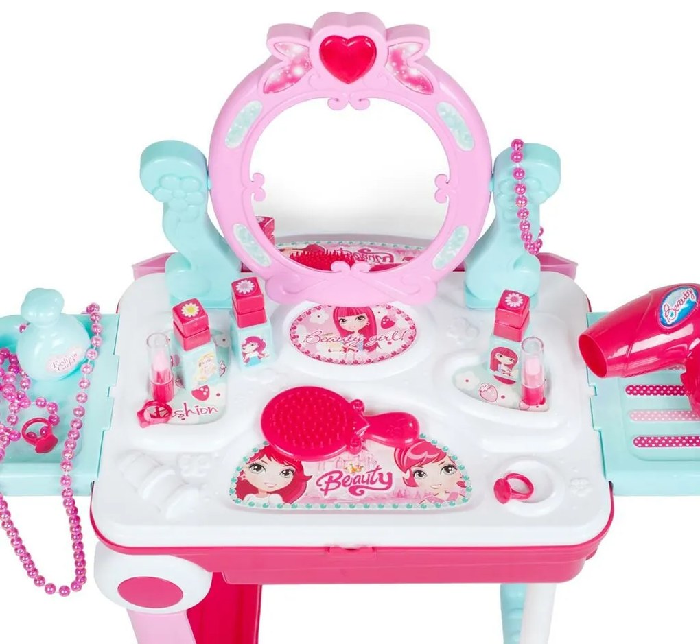 Masă de toaletă pentru copii Baby Mix în valiză 2in1, 60 x 53 x 24,5 cm