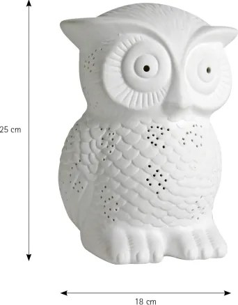 ONLI - Lampă de masă PORCELLANA 1xE14/6W/230V 25 cm bufniță