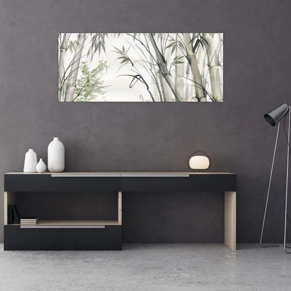 Tablou - Bambuși,desen (120x50 cm)