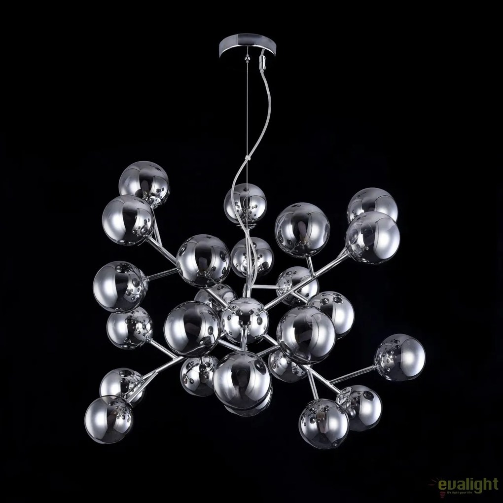 Lustra deosebita cu 24 de surse de lumina Dallas, crom/ fumuriu MYMOD545PL-24CH