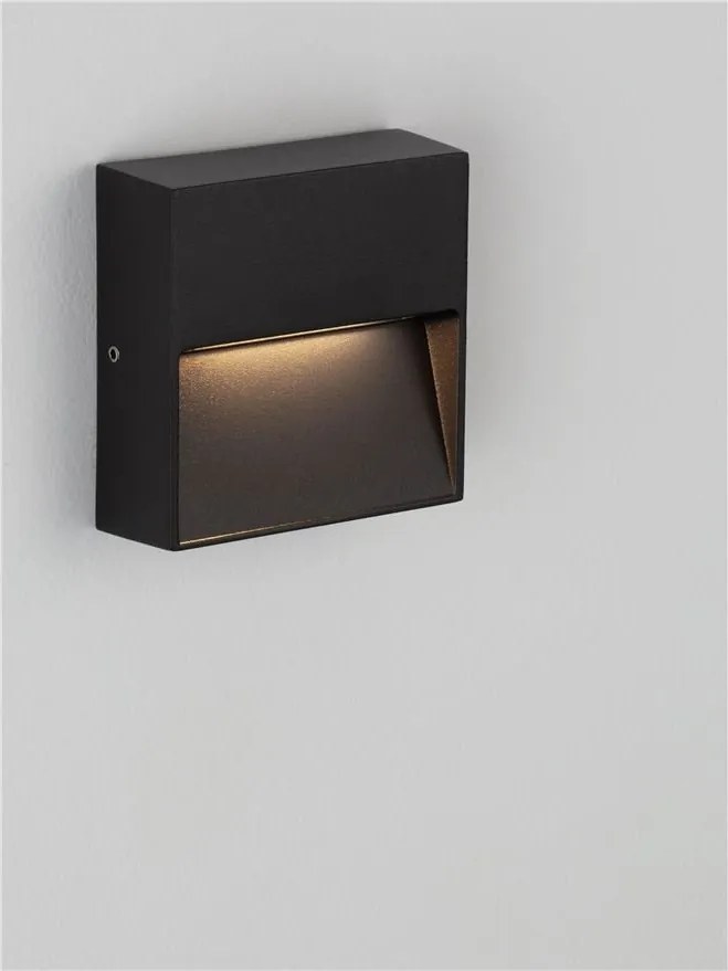 Mini Aplica perete exterior IP65, LED CCT Til negru