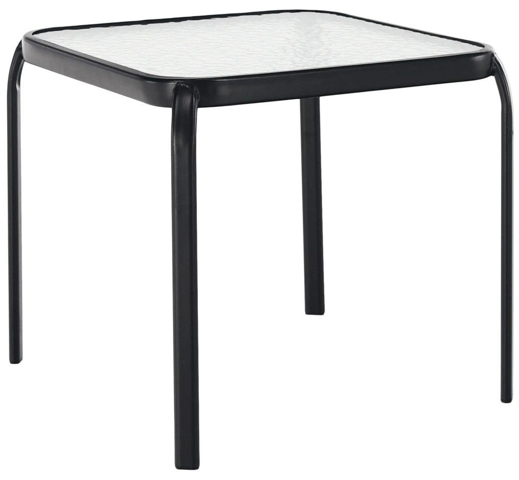 Masuta auxiliara de gradina, otel/sticla securizata, RAMOL