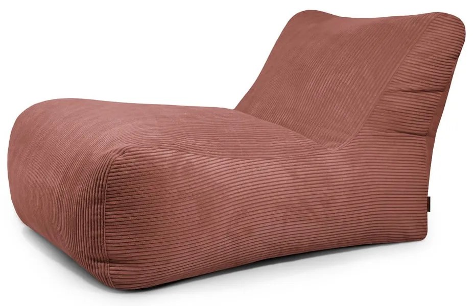 Fotoliu bean bag cărămiziu cu tapițerie din catifea reiată Lounge 100 – SLOWDOWN