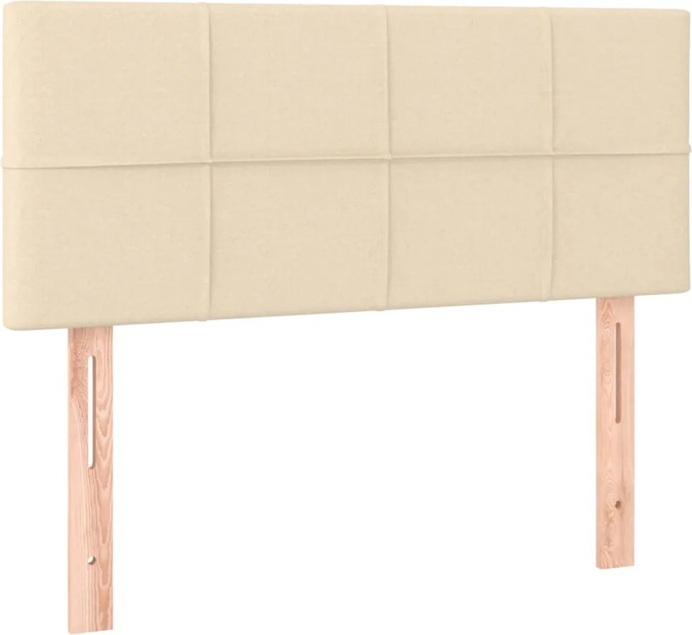 vidaXL Tăblie de pat, crem, 100x5x78/88 cm, textil