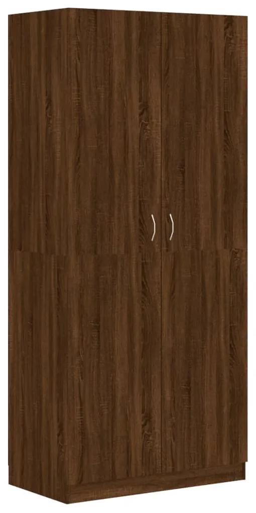 Sifonier, stejar maro, 90x52x200 cm, lemn prelucrat Stejar brun, 1