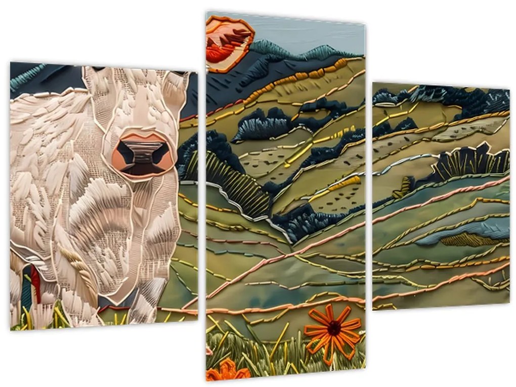 Tablou - Imitație de motiv tricotat (90x60 cm)