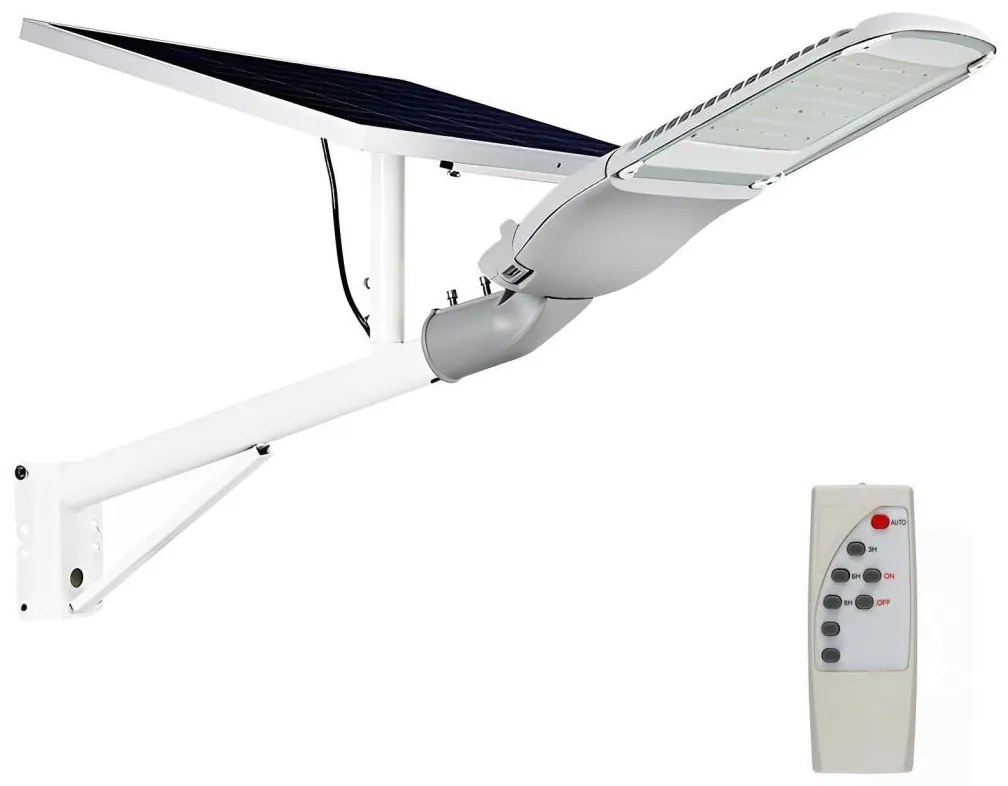 Lampă LED stradală solară SAMSUNG CHIP LED/50W/6,4V IP65 4000K + telecomandă