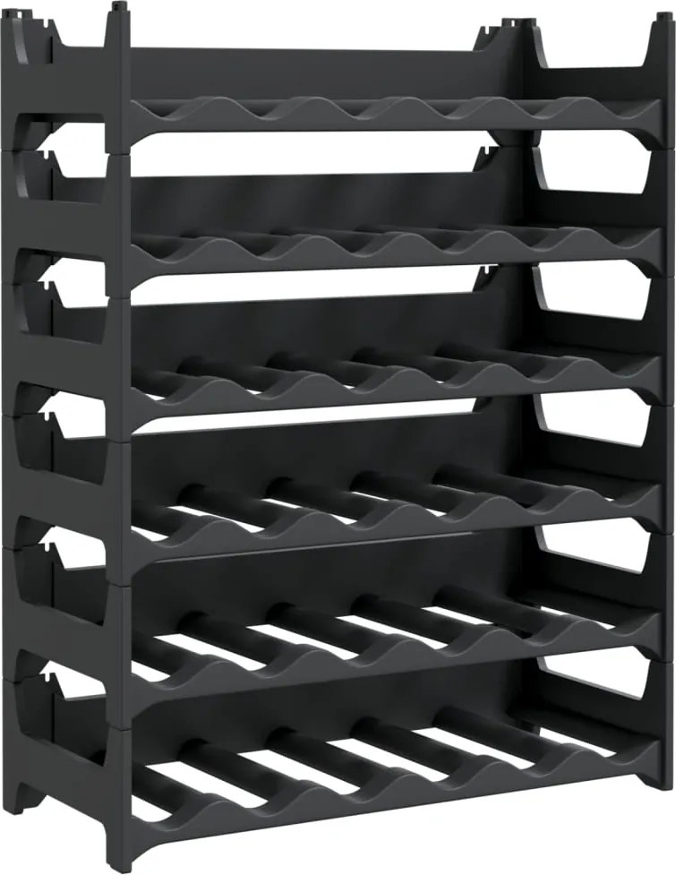 vidaXL Raft de sticle de vin, pentru 36 sticle, PP, stivuibil
