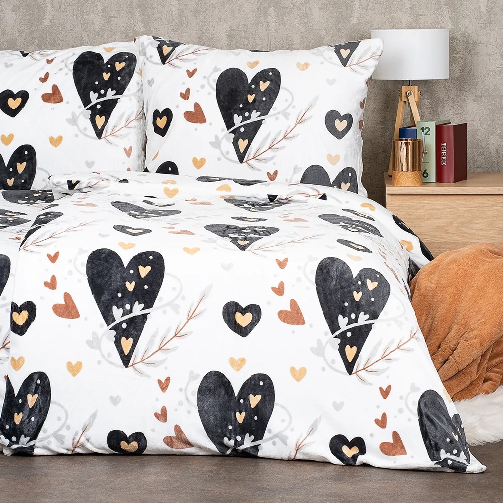 Lenjerie de pat din microflanel 4Home Romantic, 140 x 220 cm, 70 x 90 cm