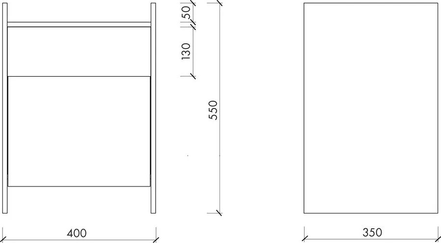 Noptieră neagră cu rafturi Toopt – noo.ma