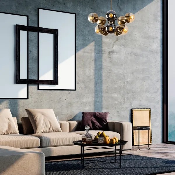 Lustră pe tijă KARSOR 10xE27/40W/230V