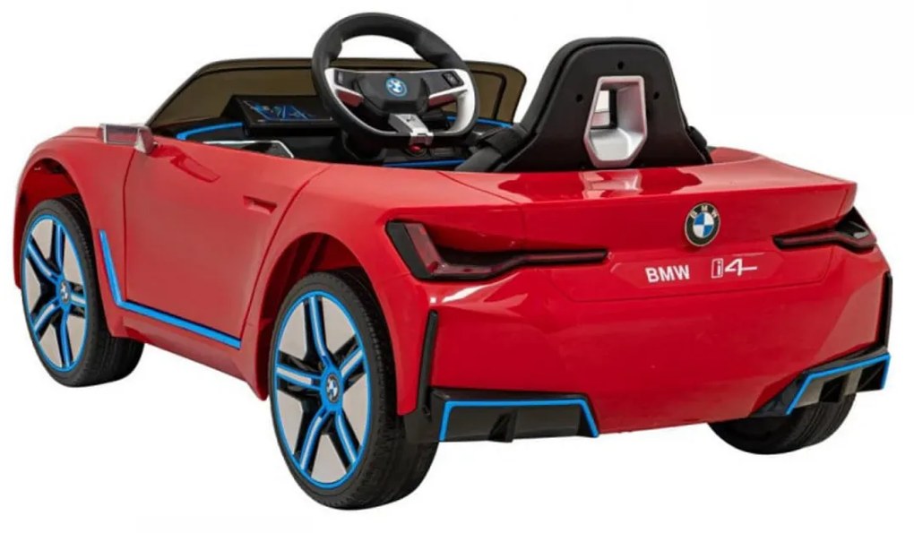 Masinuta Electrica cu acumulator pentru copii NOVOKIDS™ BMW I4, Cu telecomanda, Roti din Cauciuc EVA, Max 30 kg , Usi cu deschidere , 3 Viteze,