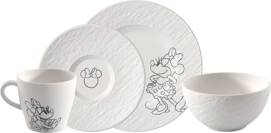 Set de mic dejun Manufacture Rock blanc - Mickey Mouse, 4 buc - Villeroy & Boch