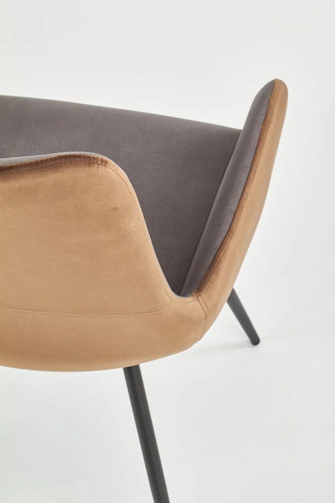 Scaun K392 velvet gri maro