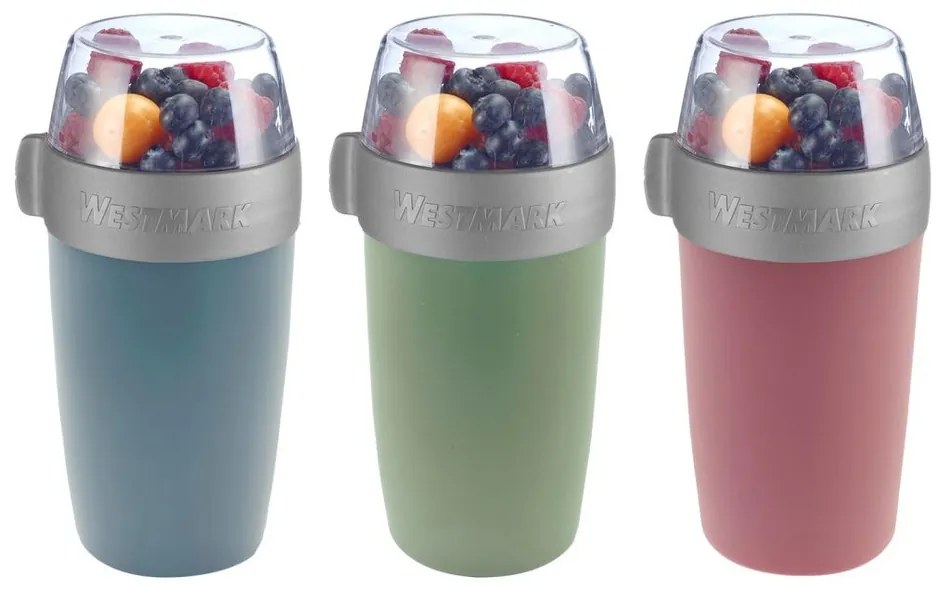 Cutie pentru gustări din două piese Westmark, 700ml, roz