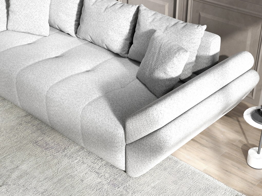 Canapea extensibilă dumonde cu ladă de depozitare si sezut confortabil din spuma high-density, Berlin Euphoria Dove 250x100 cm