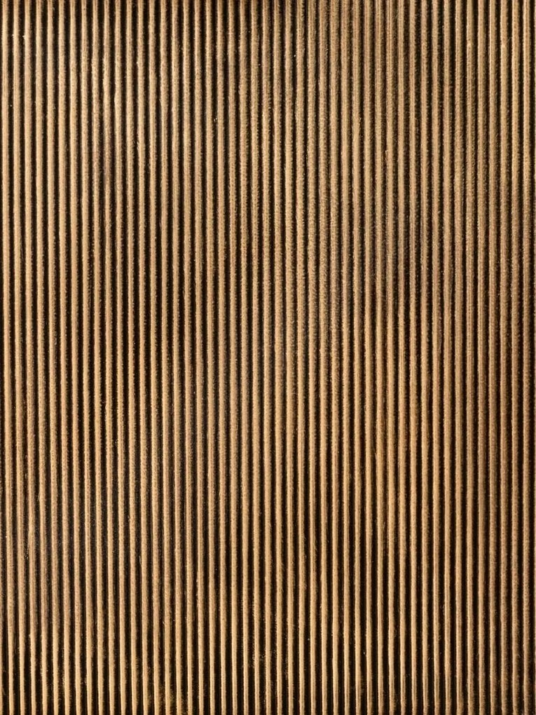 Etajeră din metal auriu antichizat, cu 5 rafturi din sticla, finisaj satinat, 80×40×180 cm, „Rugato"