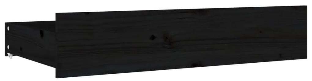 Cadru de pat cu sertare Double 4FT6, negru, 135x190 cm Negru, 135 x 190 cm