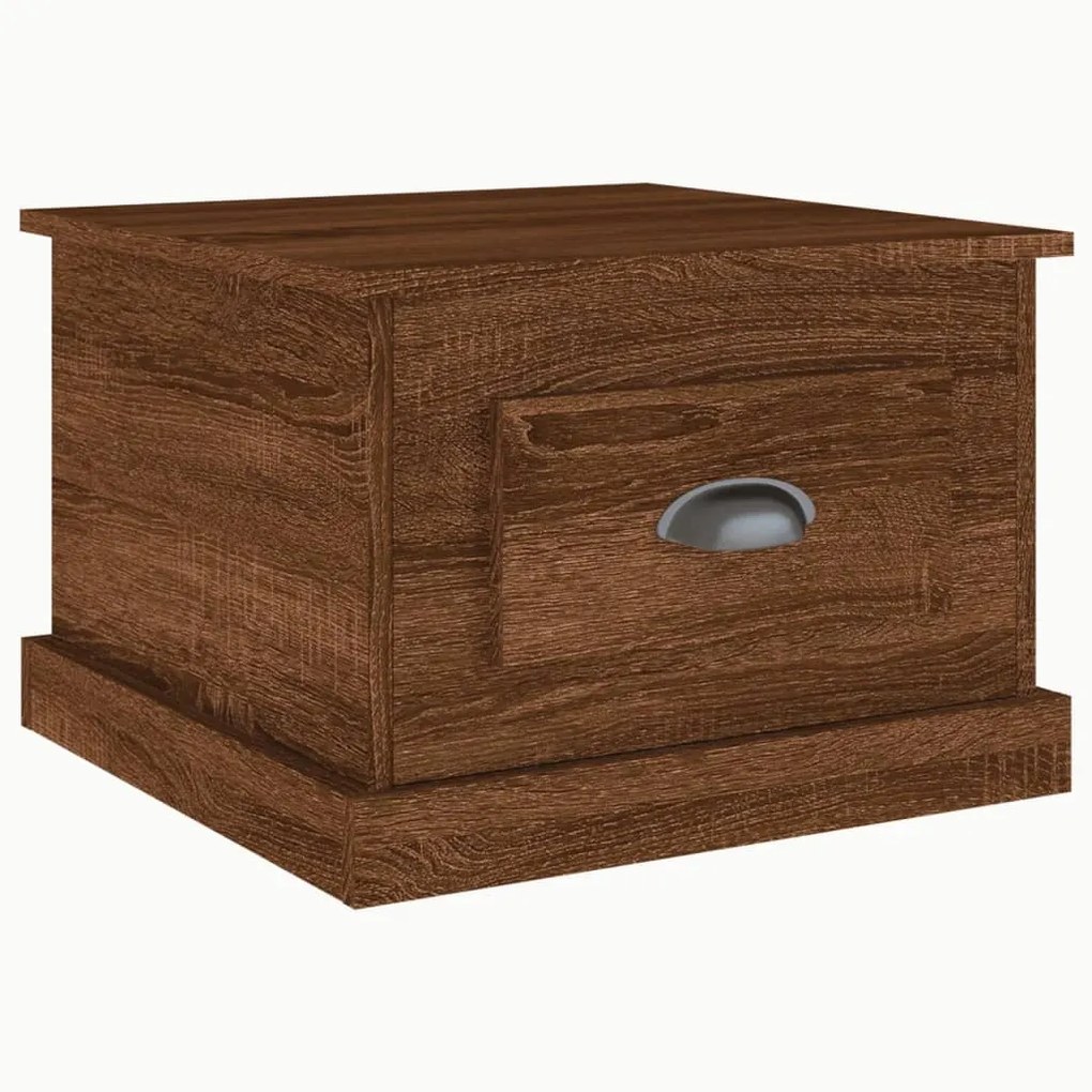 816255 vidaXL Măsuță de cafea, stejar maro, 50x50x35 cm, lemn prelucrat