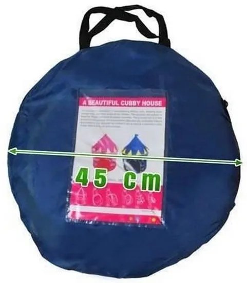 Cort de Joaca Pop-up XXL Pentru Copii NOVOKIDS™ Blue Castle, Pentru interior si exterior, Geanta transport inclusa, Dimensiuni 105X135 cm, Model