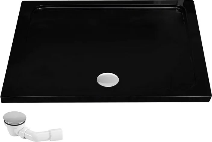 Cabina de dus Fargo cu cadita neagra 100x80 auriu