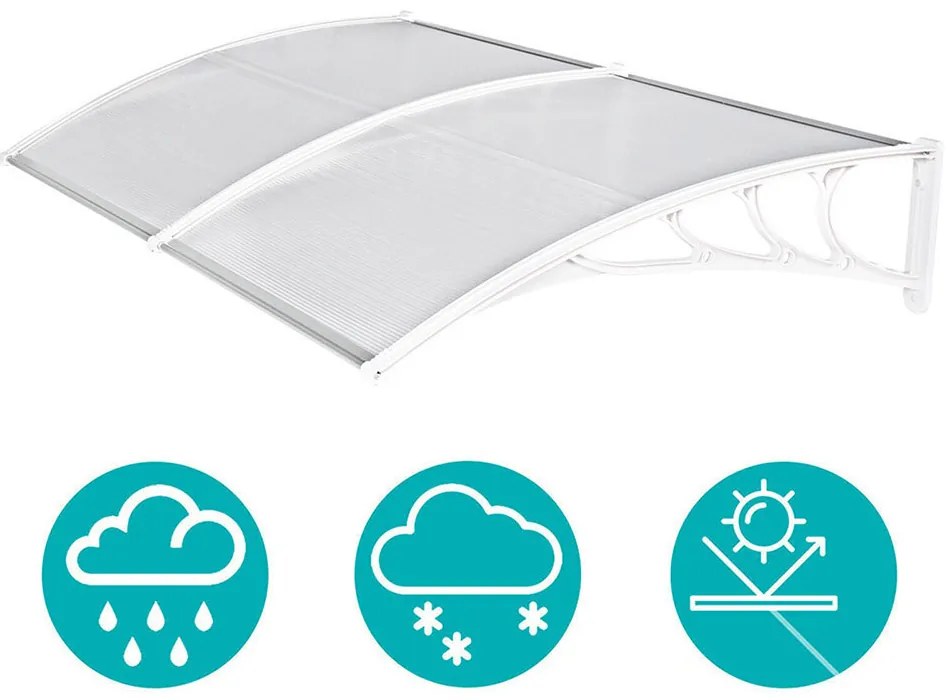 Marchiza copertina din policarbonat 240x90 cm-alb